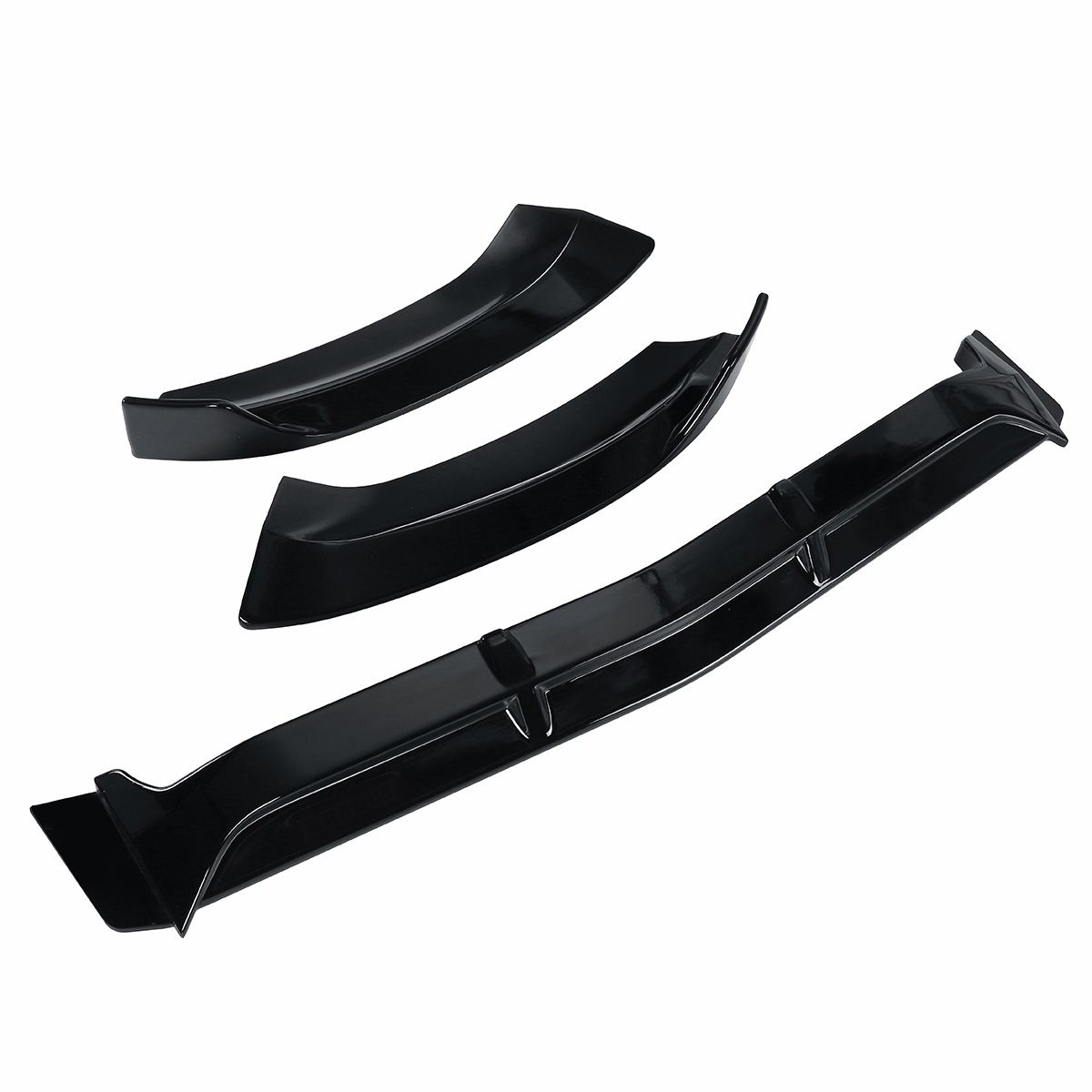 Car-Glossy-Black-Front-Bumper-Lip-Body-Protector-Kit-Spoiler-For-Mercedes-C-Class-W205-C250-C300-C35-1638838