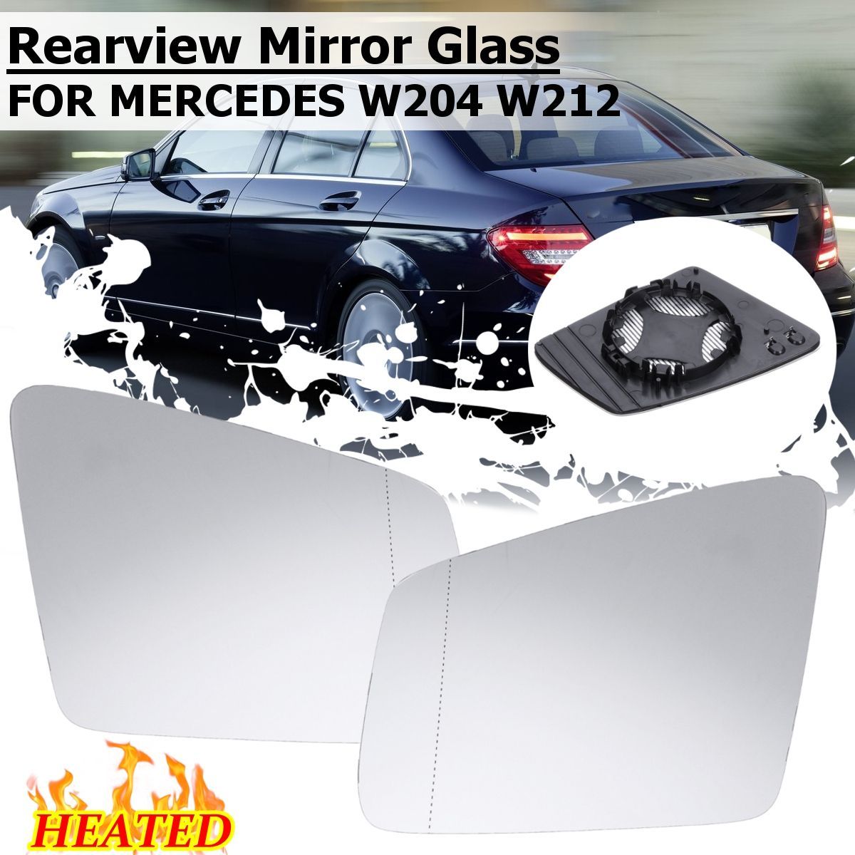 Car-LeftRight-Antifog-Heated-Rearview-Mirror-Glass-For-Mercedes-C-Class-E-Class-W204-W212-1568929