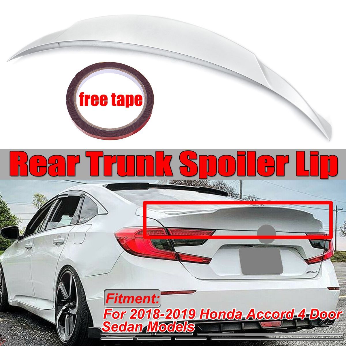 Car-Painted-Platinum-White-Pearl-MCX-Duckbill-Trunk-Spoiler-Wing-For-2018-2019-Honda-Accord-Sedan-1531302