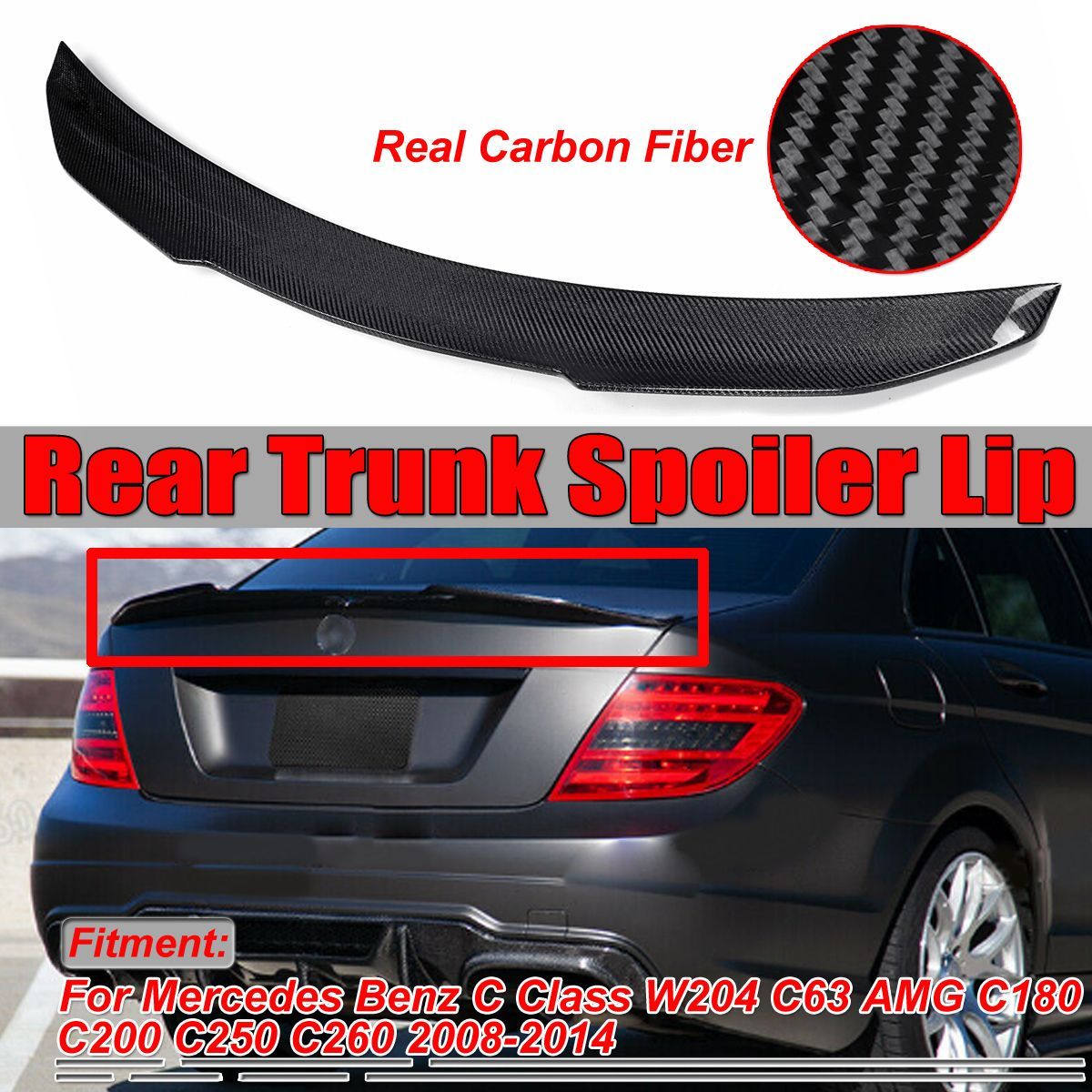 Car-Real-Carbon-Fiber-Board-Rear-Spoiler-Wing-For-Mercedes-Benz-C-Class-W204-C63-AMG-2008-2014-1568876