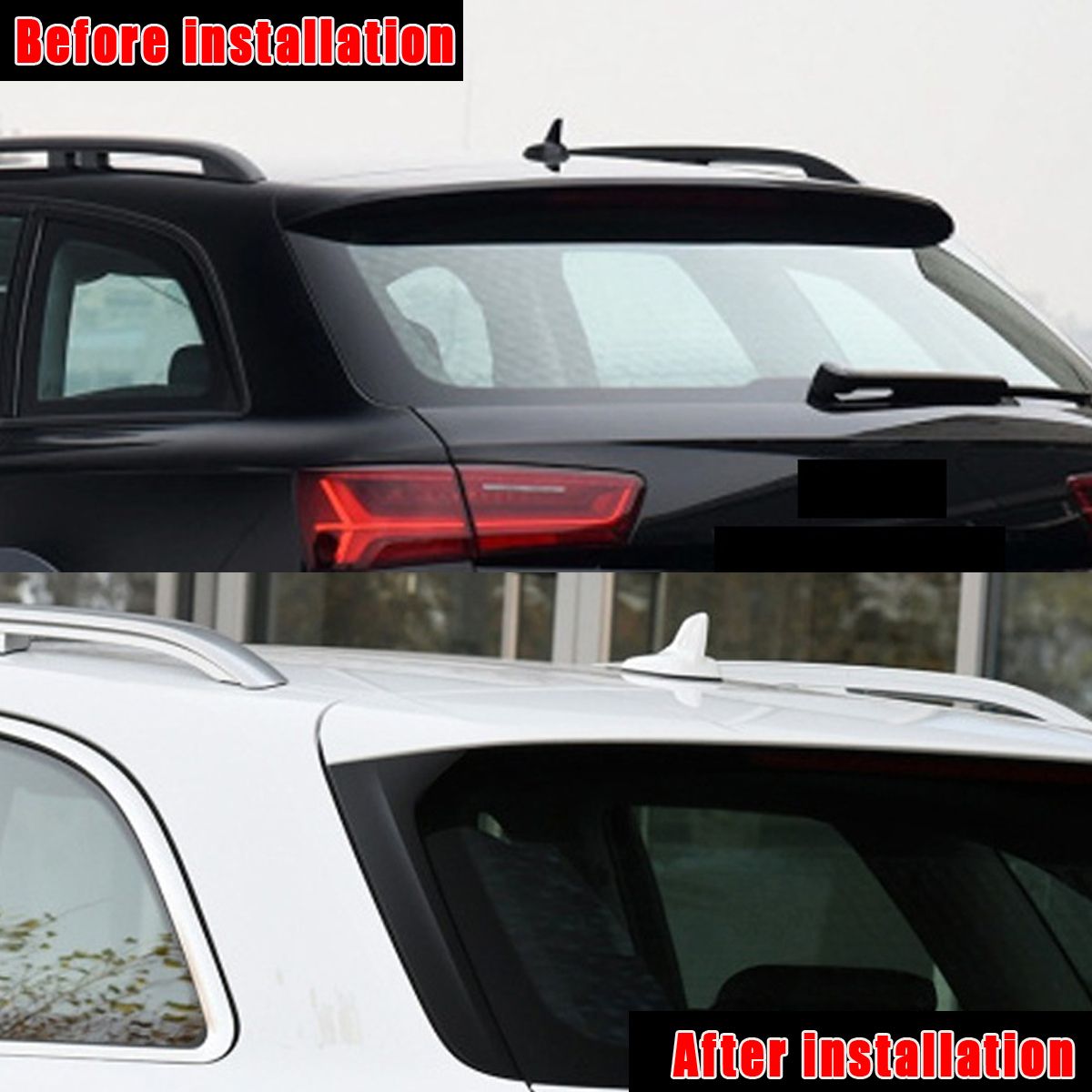 Carbon-Black-Car-Rear-Window-Side-Spoiler-Wing-Canard-Canards-Splitter-For-Audi-1615567