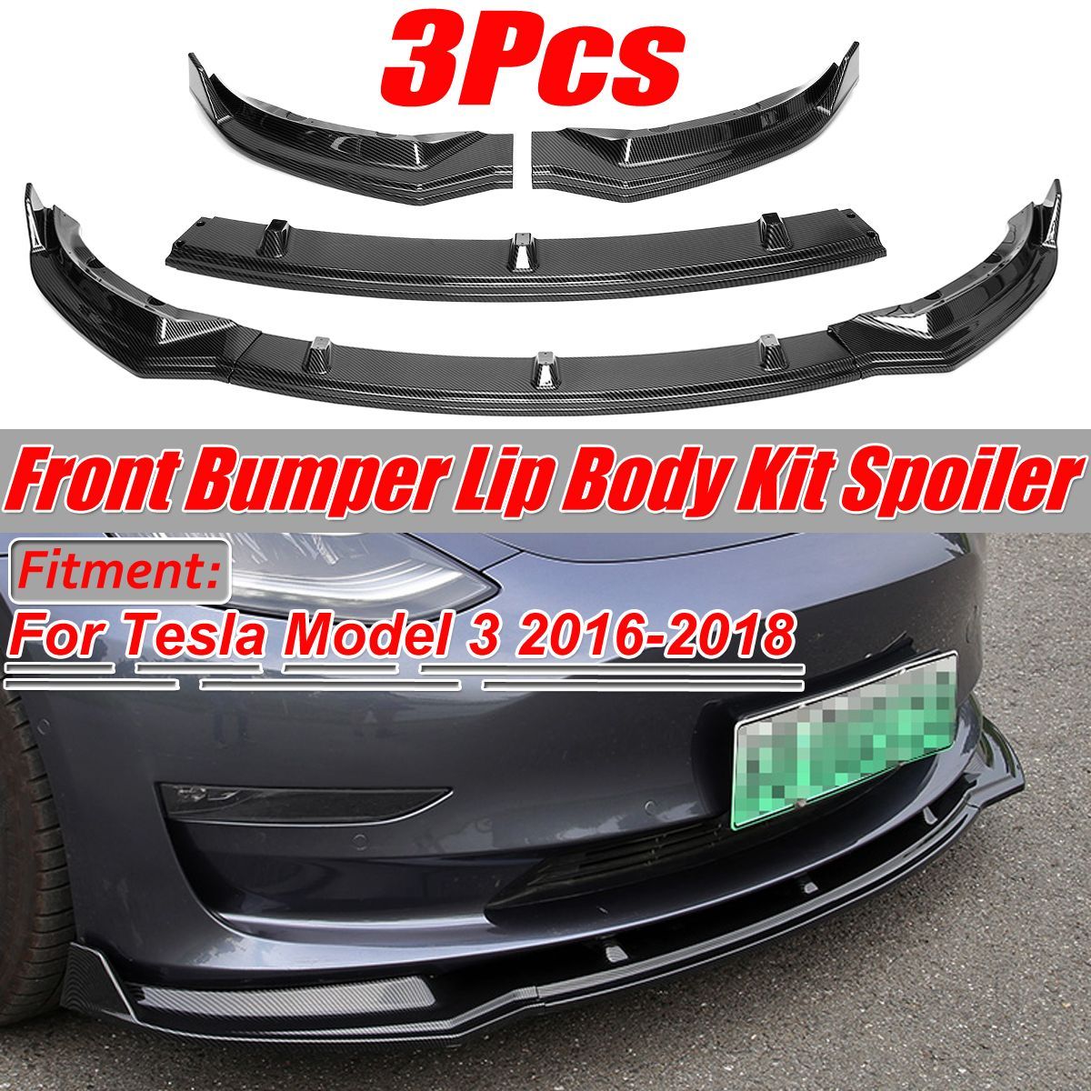 Carbon-Black-Front-Bumper-Lip-Body-Protector-Kit-Spoiler-For-Tesla-Model-3-Sedan-2016-2019-1578475