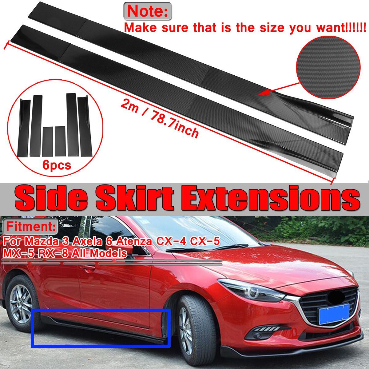Carbon-Fiber-Car-Side-Skirt-Rocker-Extension-For-Subaru-Impreza-WRX-STI-Legacy-1530299