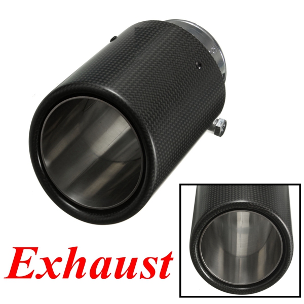 Carbon-Fiber-Exhaust-Muffler-Tip-Pipe-90mm-Outlet-Dia-60mm-Inlet-Dia-for-BMW-1008868