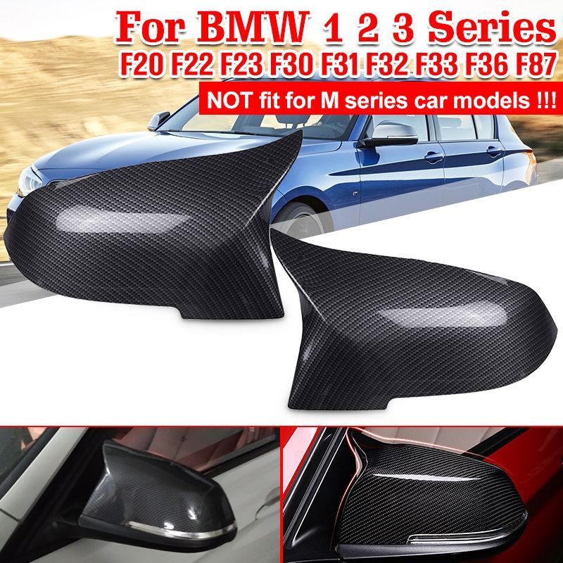 Carbon-Fiber-Print-Side-Mirror-Cover-Pair-For-BMW-1-2-3-Series-F20-F22-F23-F30-F31-F32-F33-F36-F87-1228396