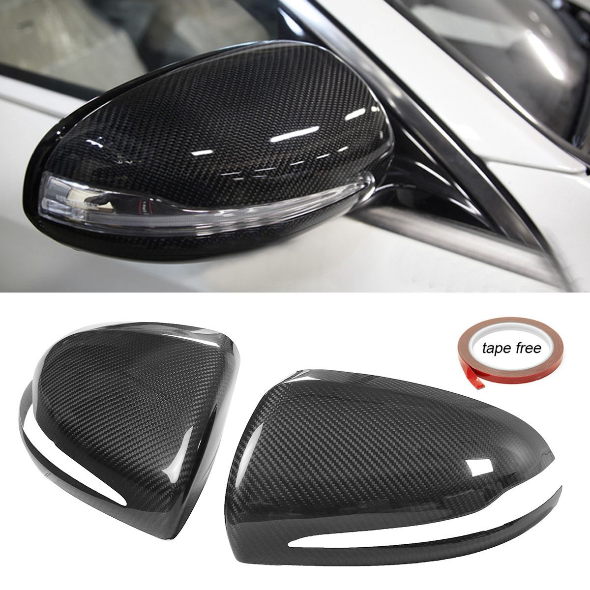 Carbon-Fiber-Side-Car-Mirror-Cover-Caps-for-2015-to-18-Mercedes-W205-C300-C400-450-1302614