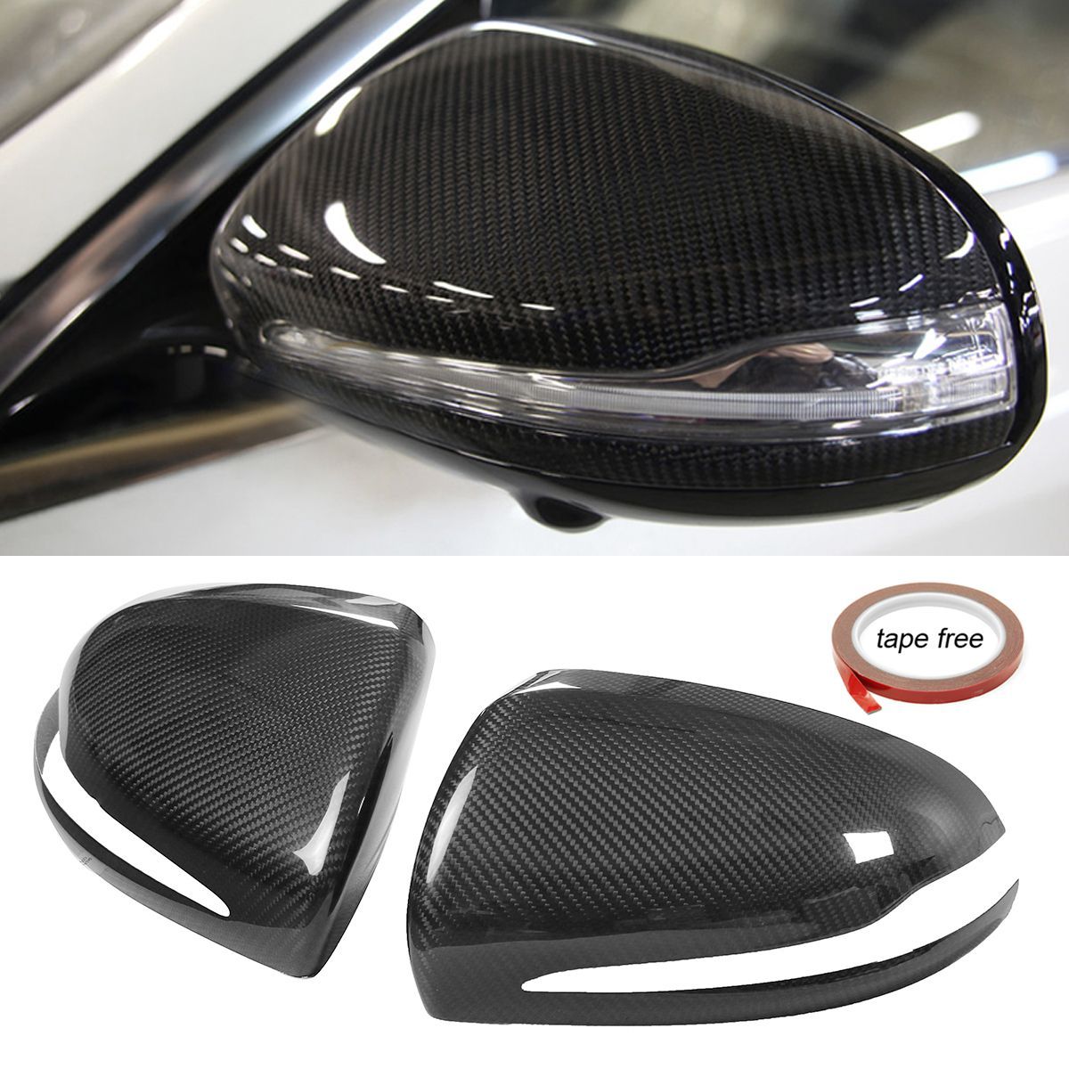 Carbon-Fiber-Side-Car-Mirror-Cover-Caps-for-2015-to-18-Mercedes-W205-C300-C400-450-1302614