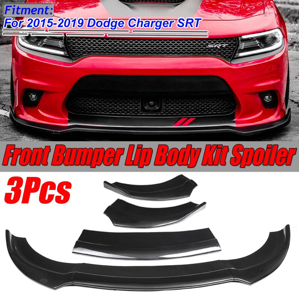 Carbon-Fiber-Style-Front-Bumper-Protector-Chin-Splitter-For-Dodge-Charger-SRT-15-19-1588099