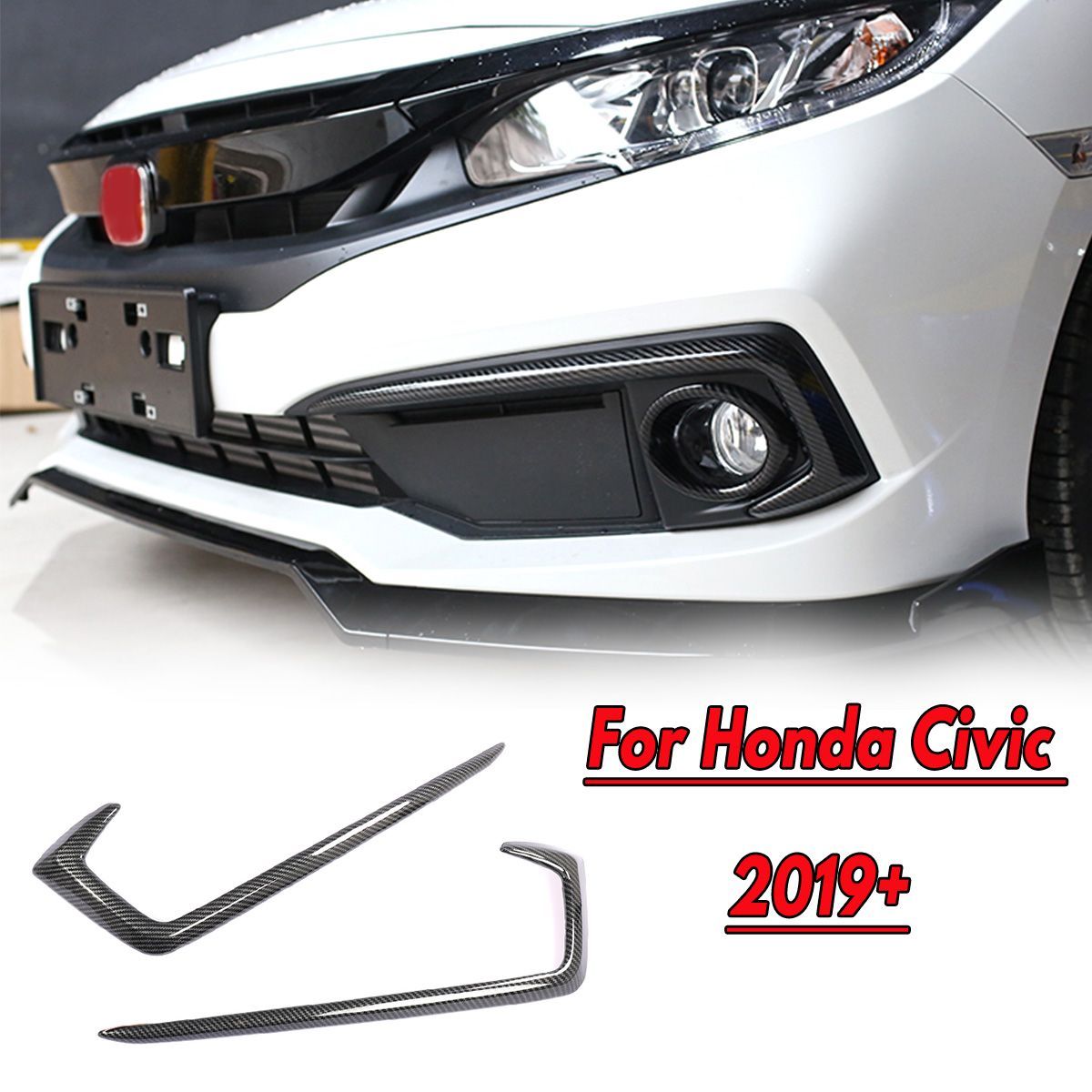 Carbon-Fiber-Style-Front-Fog-light-Eyebrow-Cover-Trim-For-Honda-Civic-2019-1560082