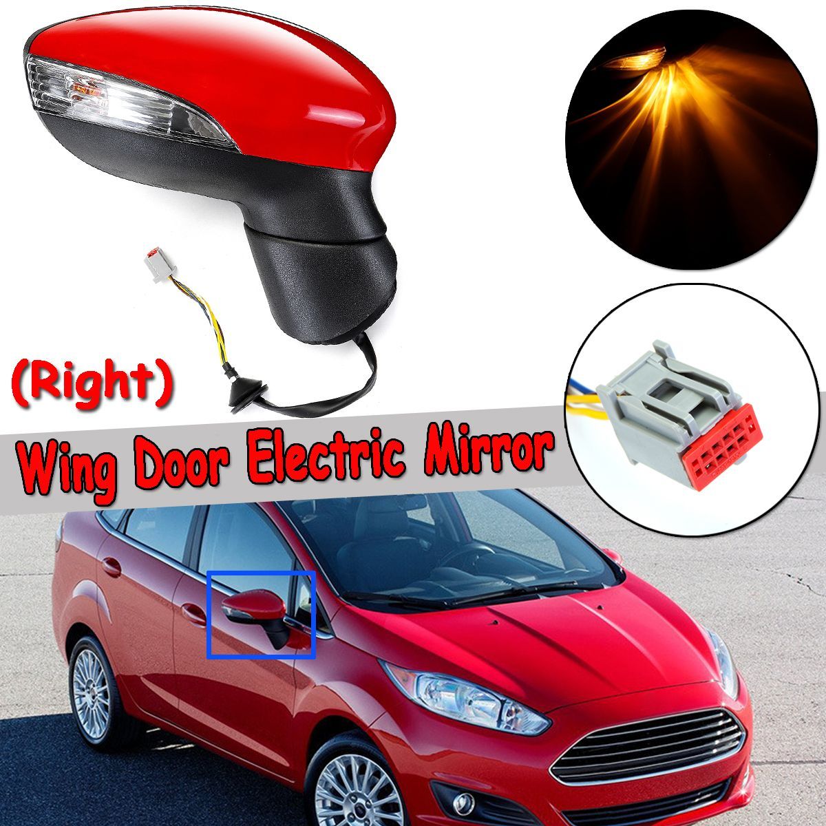 Electric-Wing-Door-Mirror-Painted-Red-Right-Driver-For-Ford-Fiesta-Mk7-2008-2012-1769230