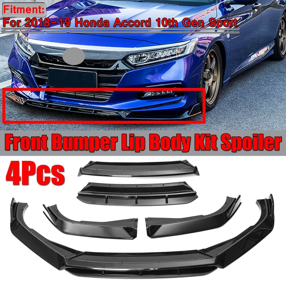 Front-Bumper-Lip-Body-Kit-Spoiler-4PCS-For-Honda-Accord-10th-Gen-Sport-2018-2019-1746134