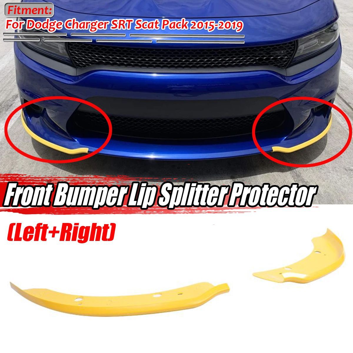 Front-Bumper-Lip-Splitter-Protector-Yellow-For-Dodge-Charger-SRT-Scat-Pack-2015-2019-1684873