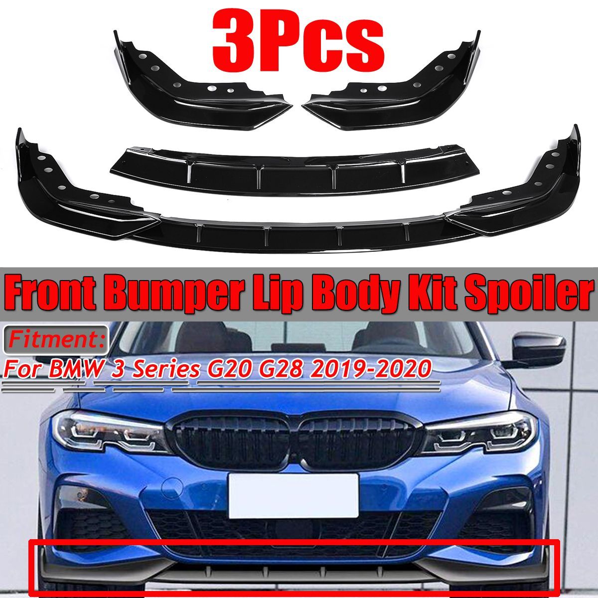 Front-Bumper-Lip-Spoiler-Splitter-Golss-Black-For-BMW-3-Series-G20-G28-2019-2020-1720574