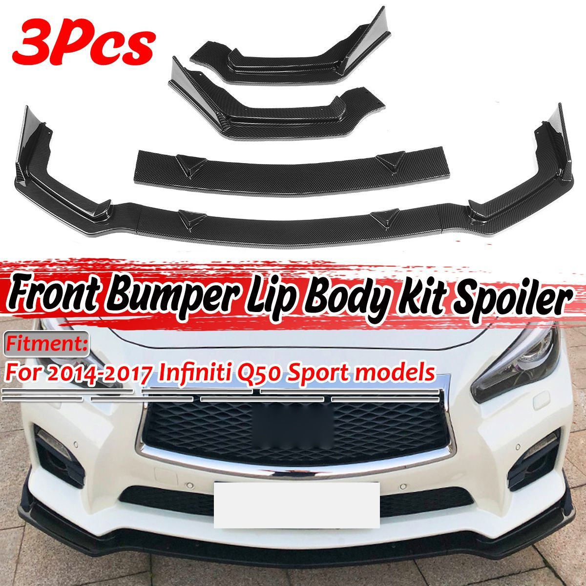 Front-Bumper-Lower-Splitter-Lip-Diffuser-Guard-Front-Shovel-Carbon-Fiber-Color-For-Infiniti-Q50-Spor-1720626