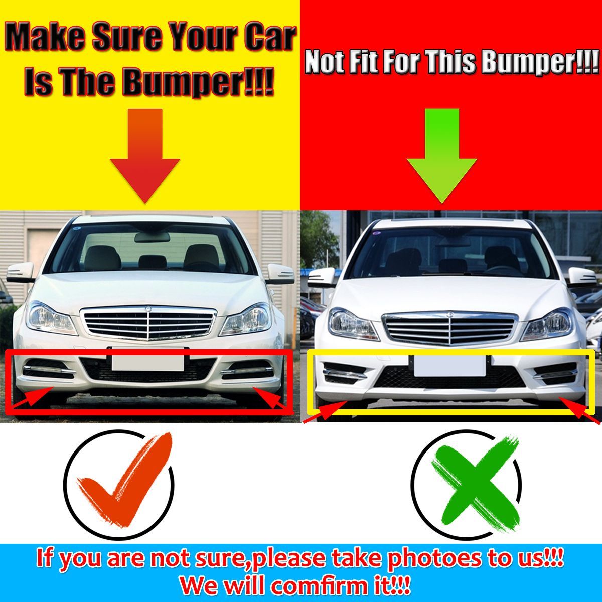 Front-Bumper-Lower-Splitter-Lip-Diffuser-Guard-Front-Shovel-Mate-Black-For-Mercedes-For-Benz-W204-C1-1706475