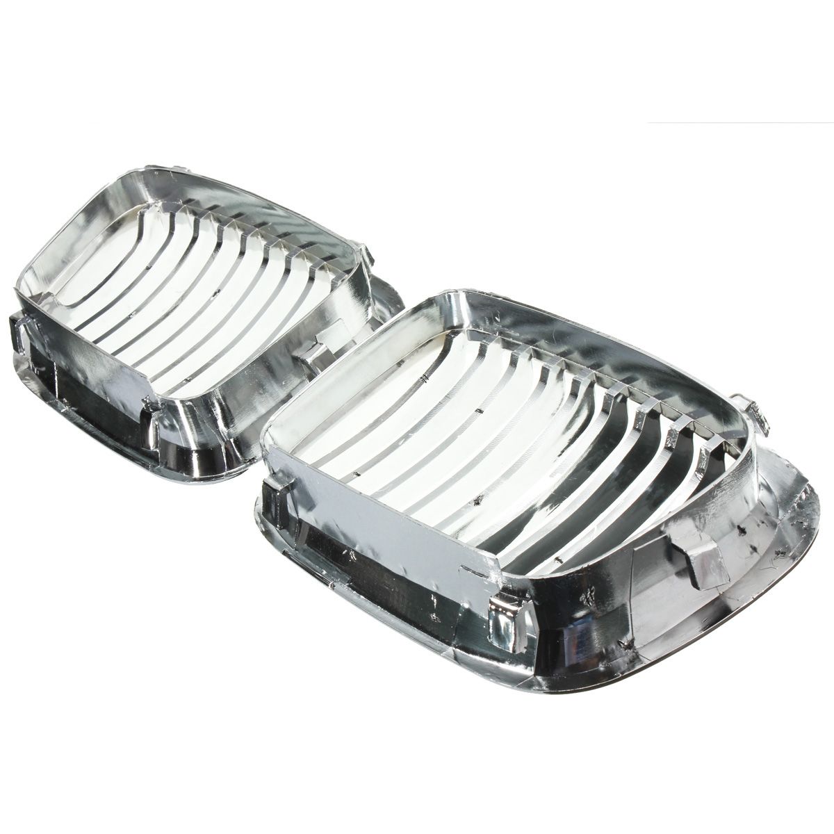 Front-Kidney-Chrome-Glossy-Grill-Grille-For-BMW-E46-3-Series-4-Door-4-DR-97-01-1049647