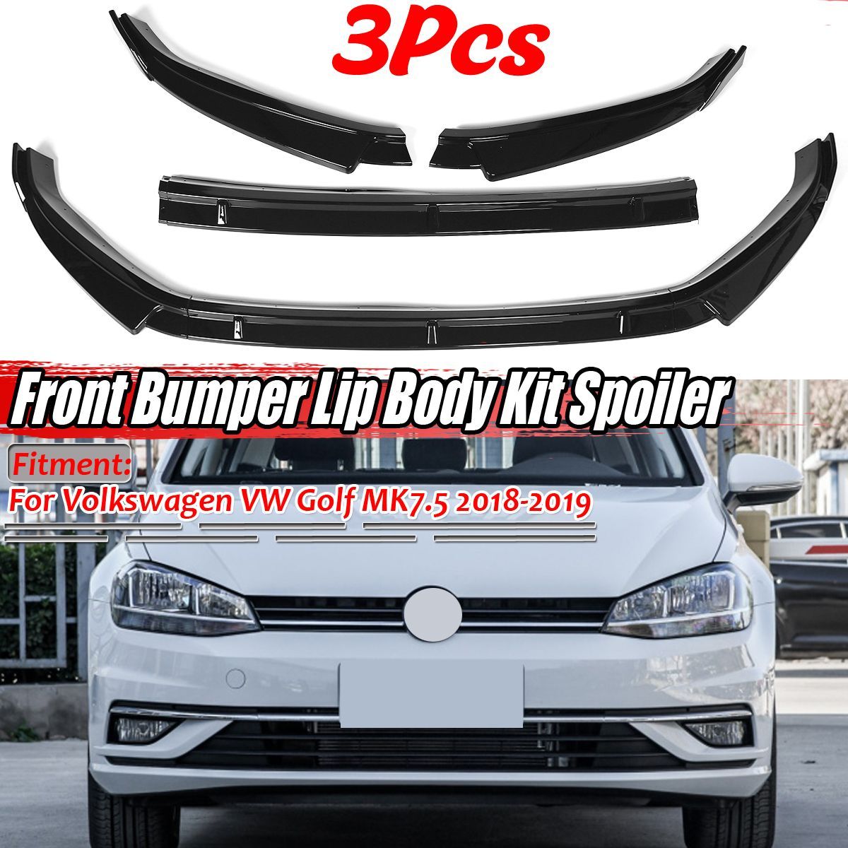 Gloss-Black-Front-Bumper-Lip-Splitter-For-Volkswagen-Golf-75-MK75-2018-2020-3x-1703708