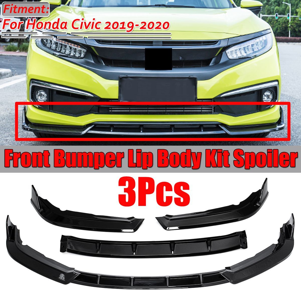 Glossy-Black-Front-Bumper-Cover-Lip-Spoiler-Splitter-For-Honda-Civic-2019-2020-1766464