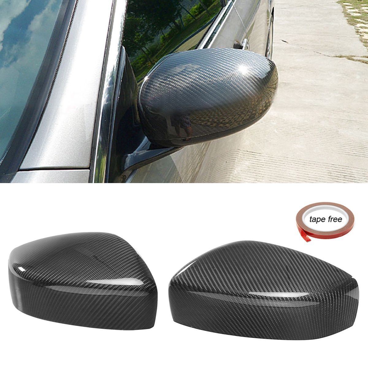 Pair-Carbon-Fiber-Direct-Add-On-Car-Mirror-Cover-for-09-to-15-INFINITI-G25-G37-Q40-Q60-1299075