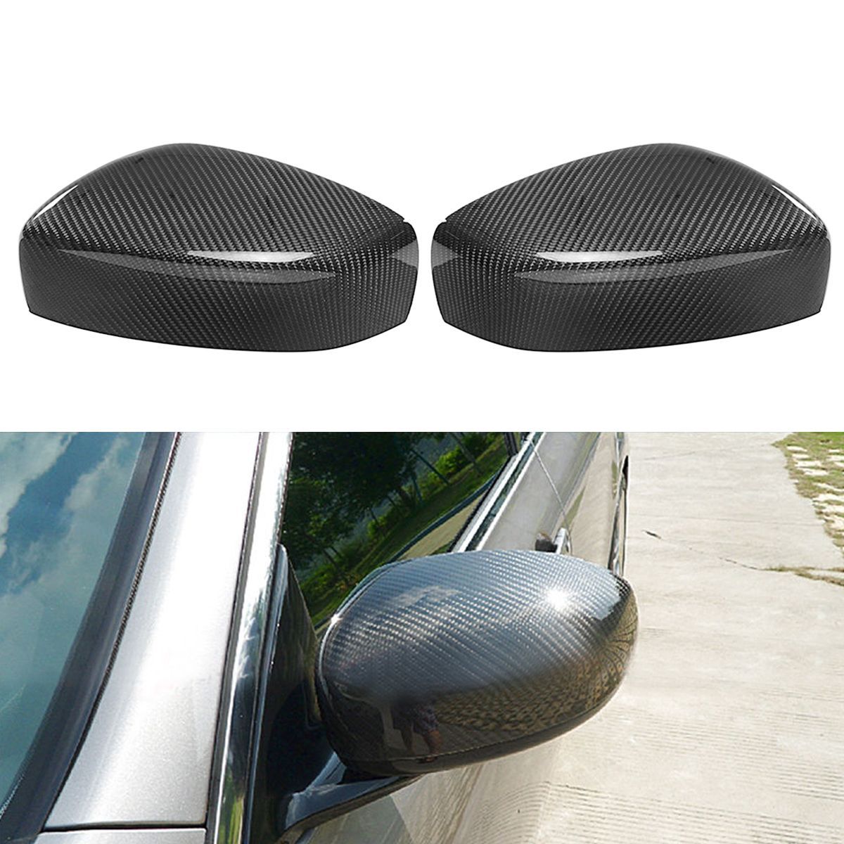 Pair-Carbon-Fiber-Direct-Add-On-Car-Mirror-Cover-for-09-to-15-INFINITI-G25-G37-Q40-Q60-1299075