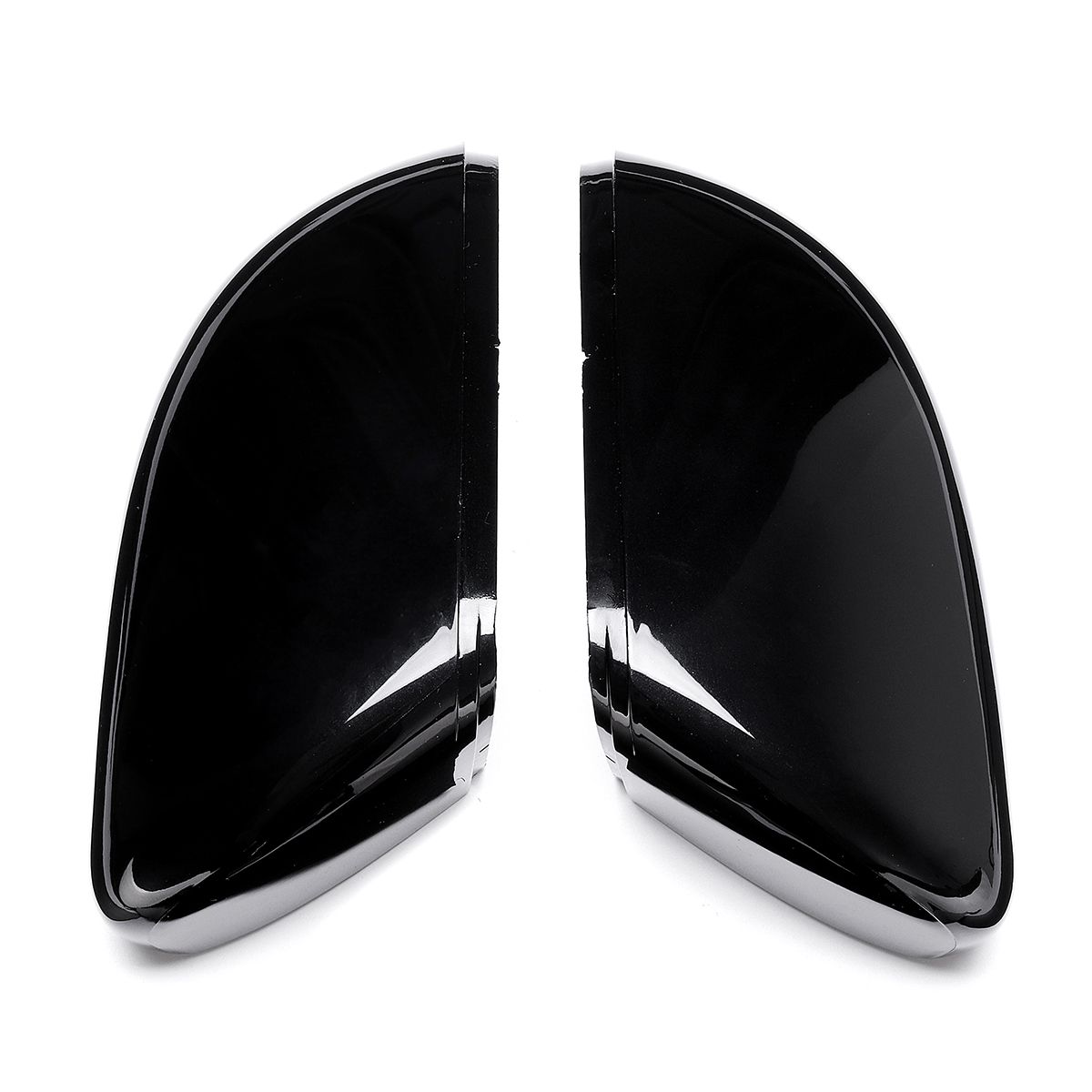 Pair-Front-Wing-Side-Car-Mirror-Cover-Housing-Cap-Black-For-VW-Golf-MK6-Touran-09-15-1396026