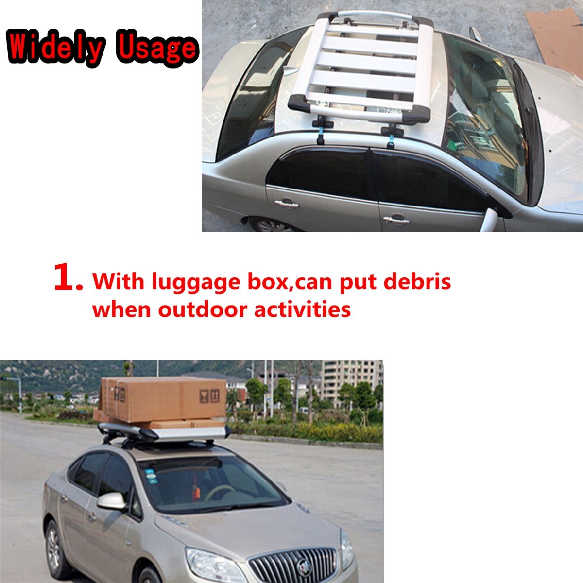 Pair-Universal-48-Inch-120cm-Aero-Locking-Car-Top-Cross-Bar-Roof-Rack-Cargo-Luggage-1255611