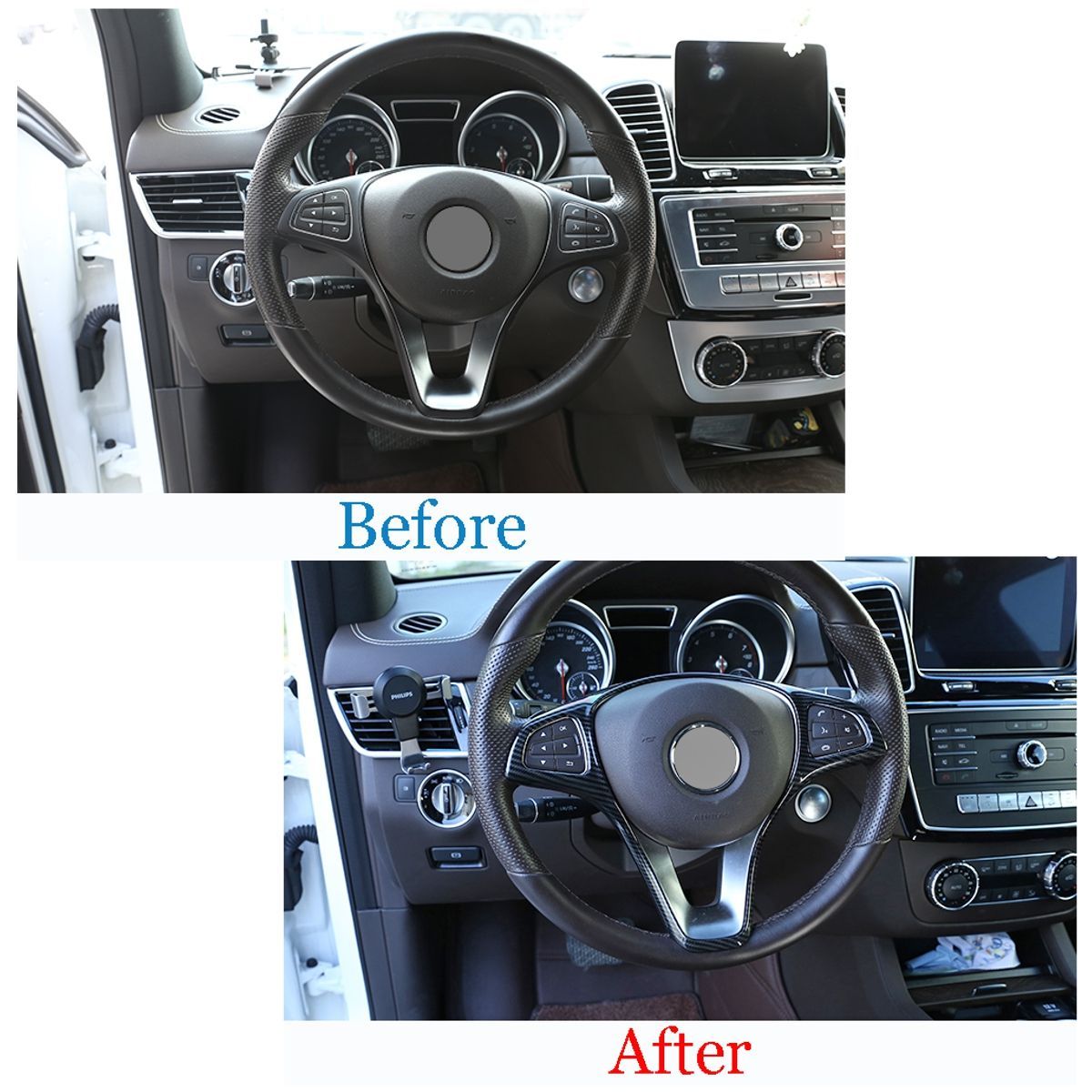 Plastic-Steering-Wheel-Panel-Trim-Cover-For-Mercedes-A-B-C-E-GLA-CLA-GLC-GLS-GLE-Class-W176-W246-W20-1744198