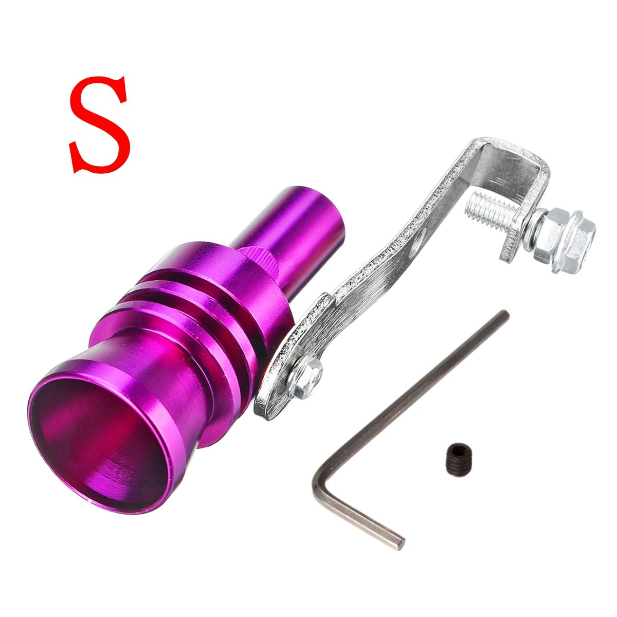 Purple-Aluminum-Turbo-Sound-Whistle-Exhaust-Muffler-Simulator-Pipe-Blow-Off-Valve-SMLXL-1567436