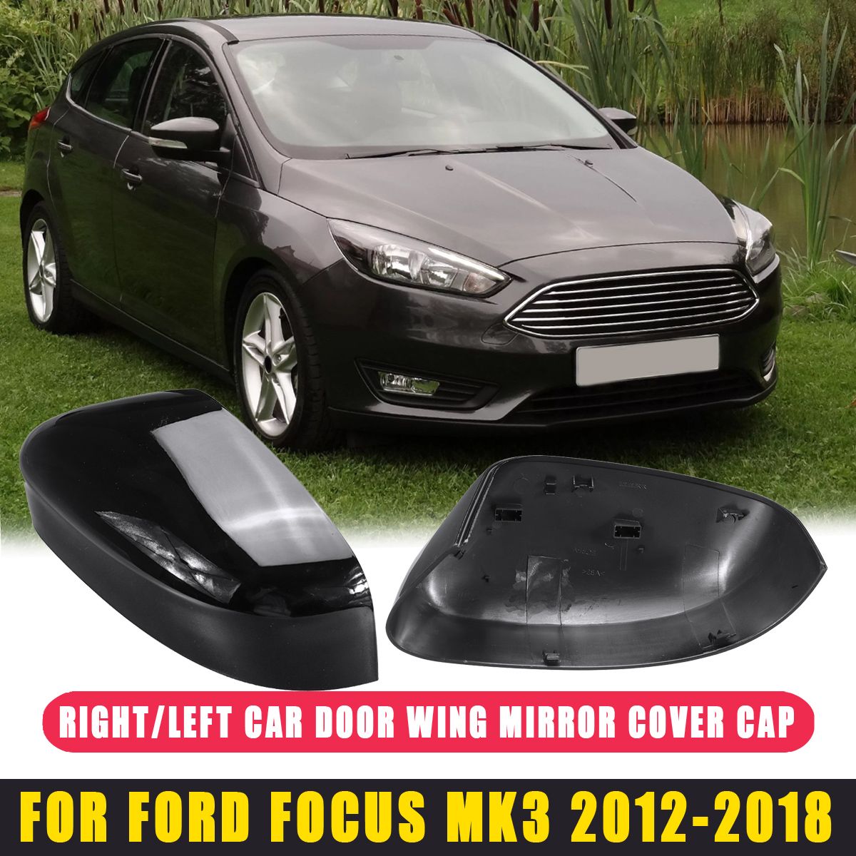 RightLeft-Gloss-Black-Car-Door-Wing-Mirror-Cover-Cap-For-Ford-Focus-MK3-2012-2018-1657234