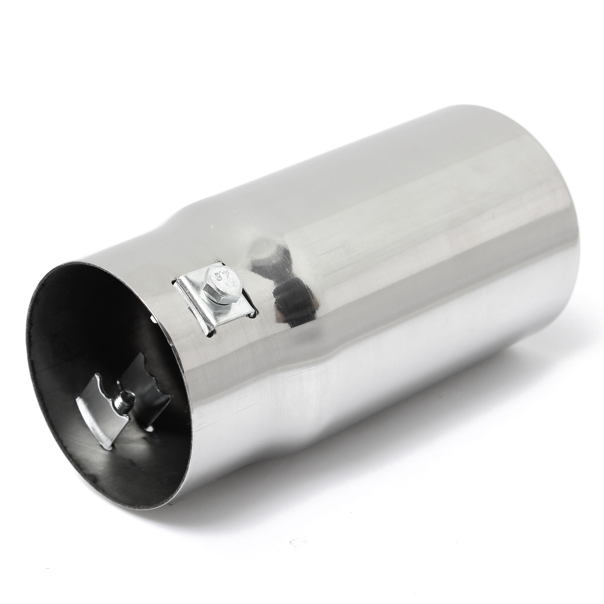 Round-Universal-Fits-Car-Stainless-Steel-Exhaust-Tailpipe-Tip-Muffler-Chrome-1014668