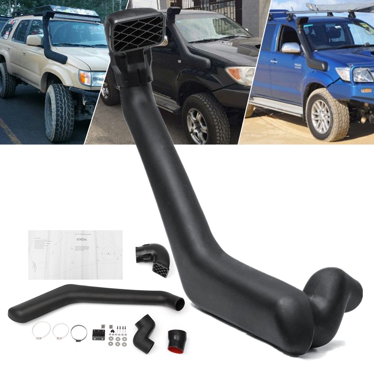 Safari-Snorkel-Set-Petrol-Diesel-Air-Raise-Intake-For-Toyota-Hilux-2526-SR5-2005-2014-1525960