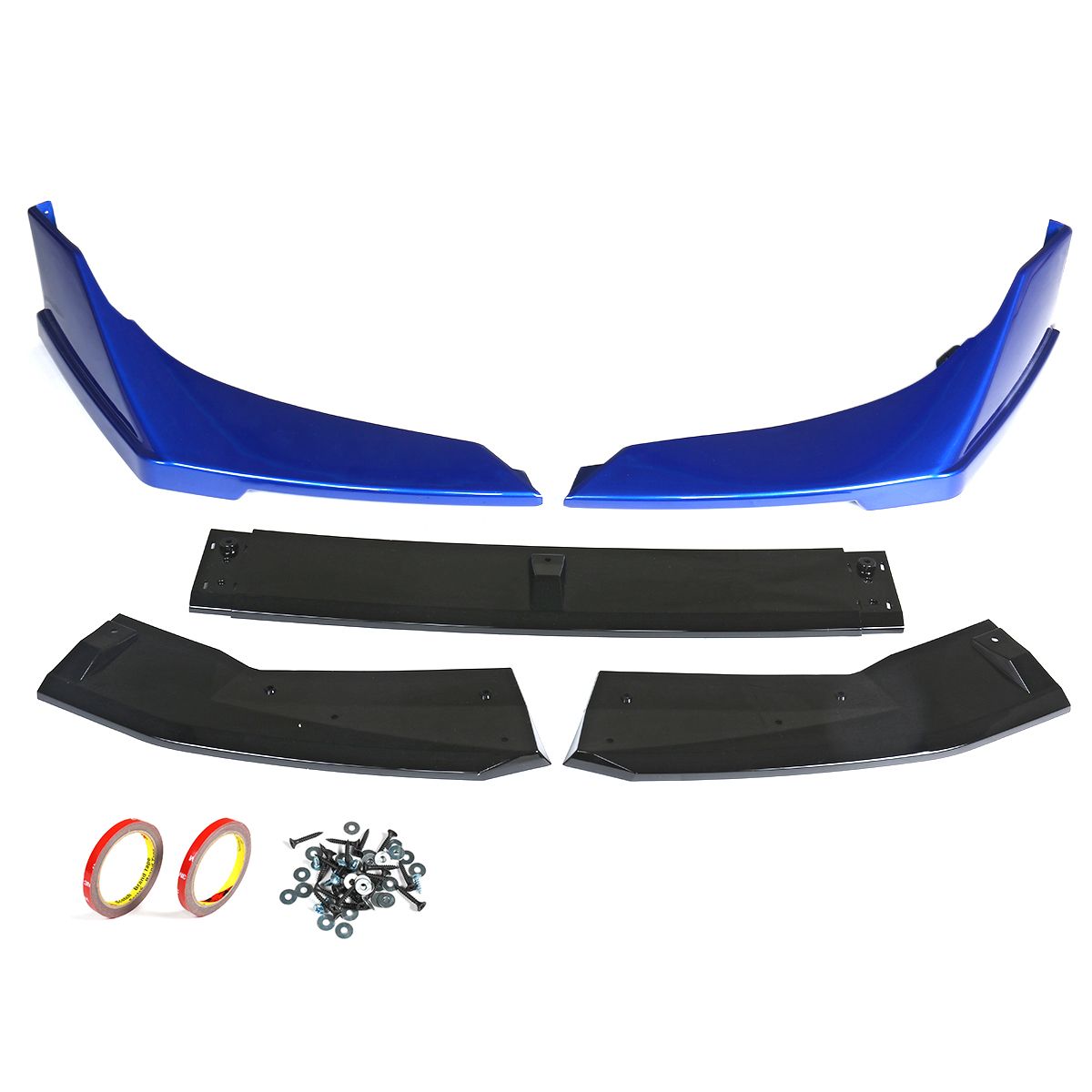 Sedan-4-Door-Front-Bumper-Lip-Protector-Body-Spoiler-Blue-5PCs-For-Honda-Civic-2019-2020-1614002