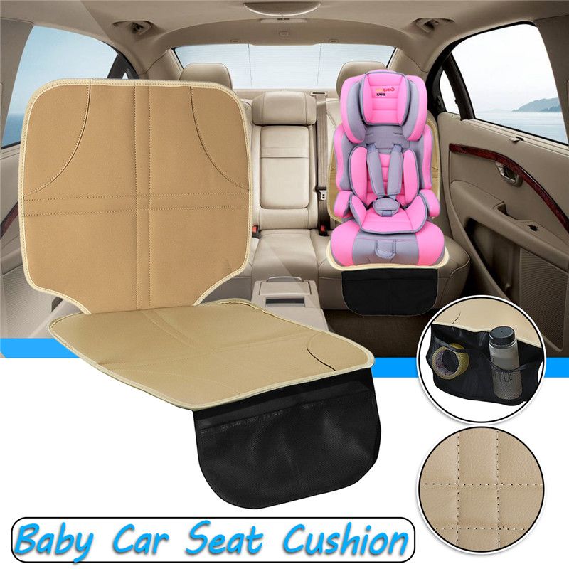 Single-Short-Beige-45cm-Leather-with-Pocket-Baby-Mat-Non-slip-Wear-resistant-Car-Seat-Cushion-1344729