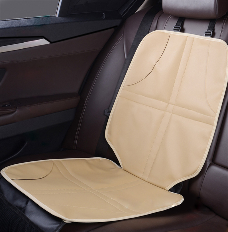 Single-Short-Beige-45cm-Leather-with-Pocket-Baby-Mat-Non-slip-Wear-resistant-Car-Seat-Cushion-1344729