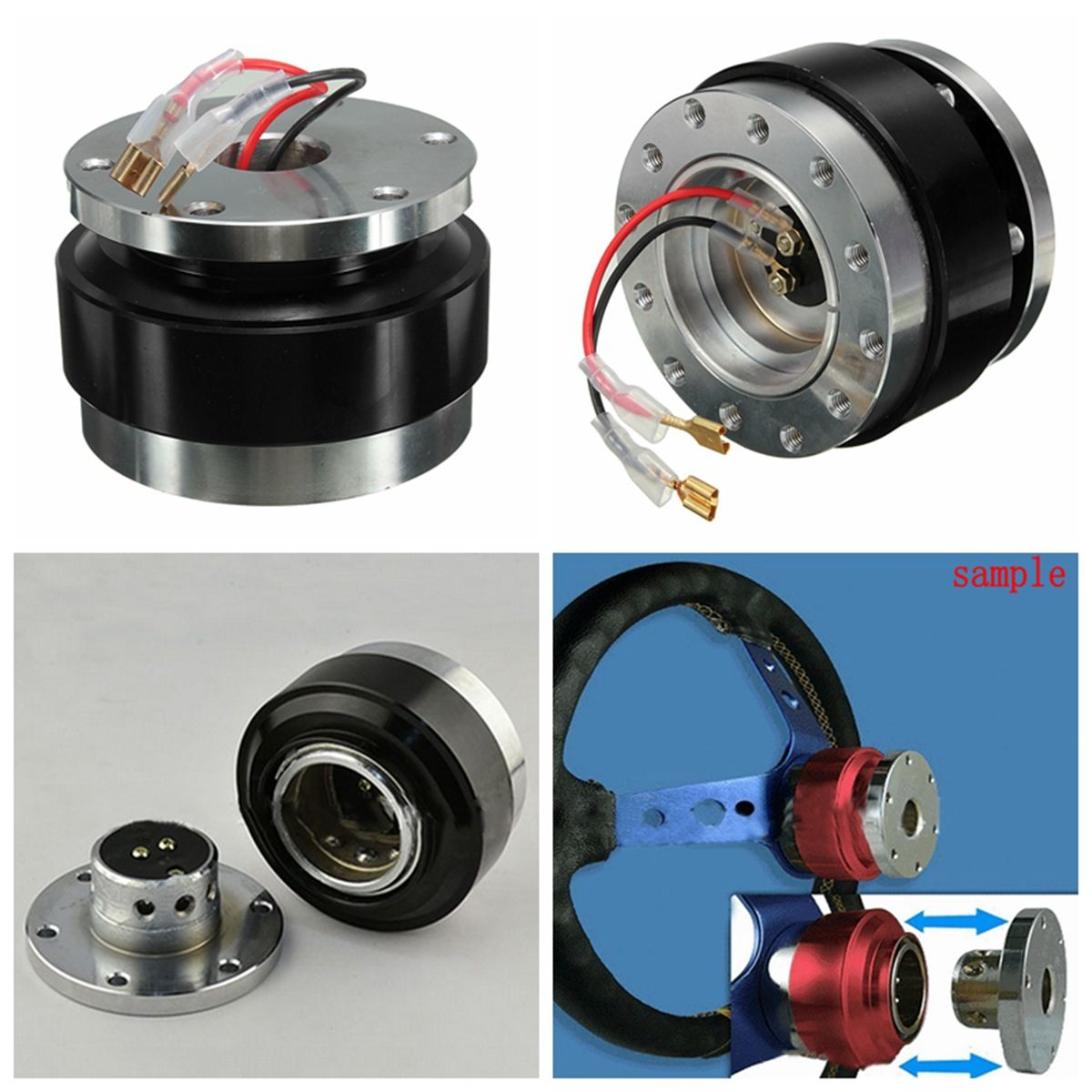 Universal-Car-Auto-Steel-Ring-Wheel-Quick-Release-Hub-Adapter-Snap-Off-Boss-Kit-1010604