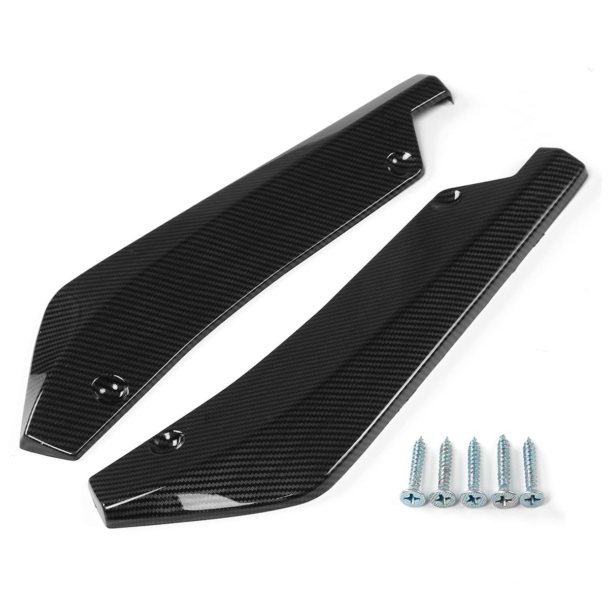 Universal-Car-Bright-Black-Rear-Bumper-Protector-Rear-Lip-Wrap-Angle-Splitters-1357804