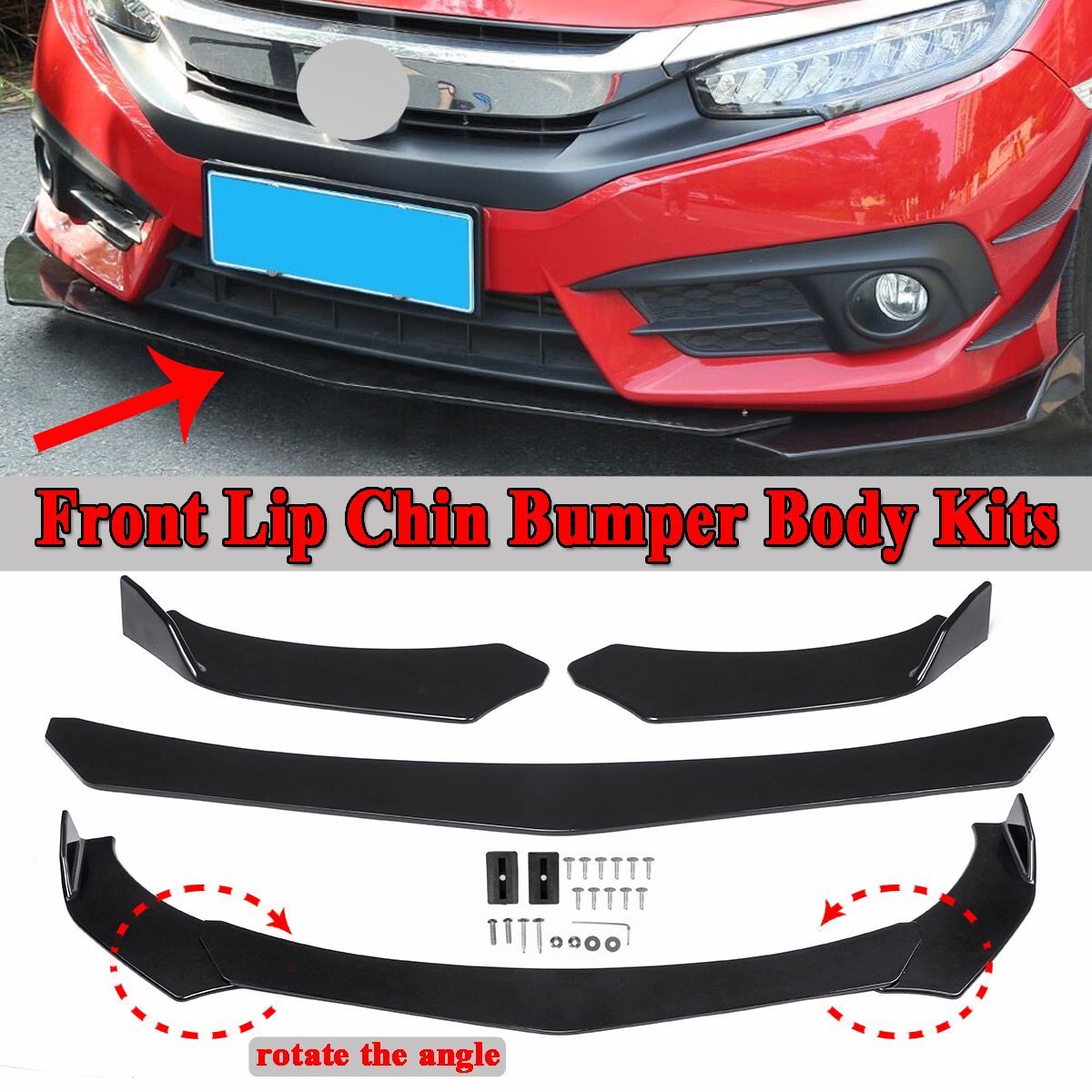 Universal-Car-Front-Lower-Bumper-Lip-Shovel-Chin-Body-Kits-Black-Side-Spoiler-Protector-Rotable-1632653