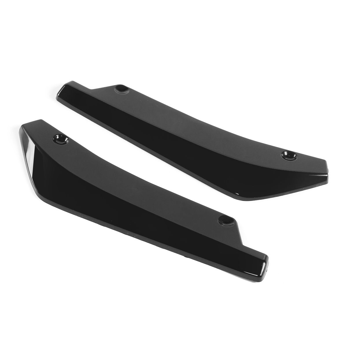 Universal-Car-Rear-Bumper-Protector-Lip-Wrap-Angle-Splitters-Bright-Black-2pcs-1357801