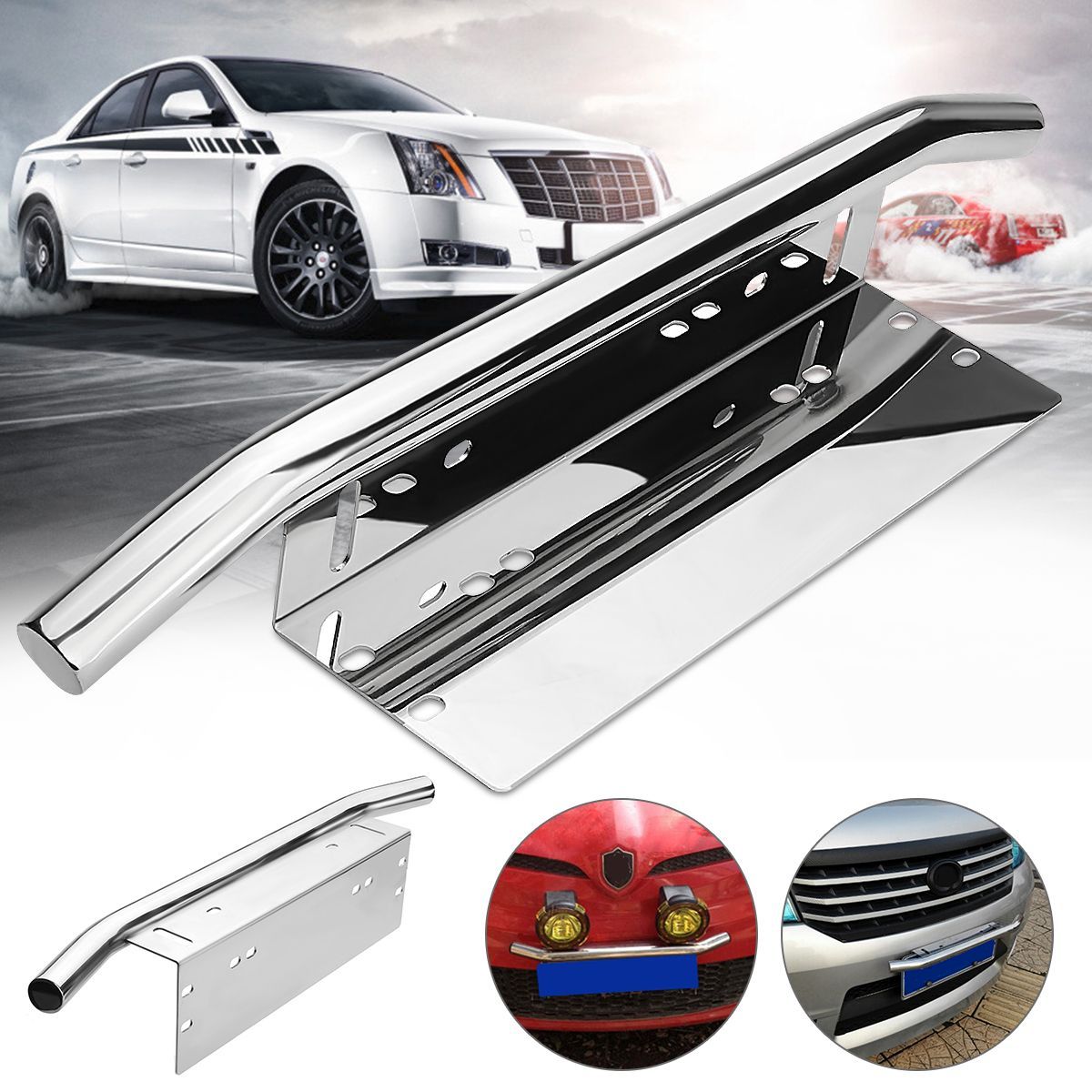 Universal-Car-Stainless-Steel-Light-Mounting-Bracket-License-Plate-Frame-Bull-Bar-Holder-Silver-1682737