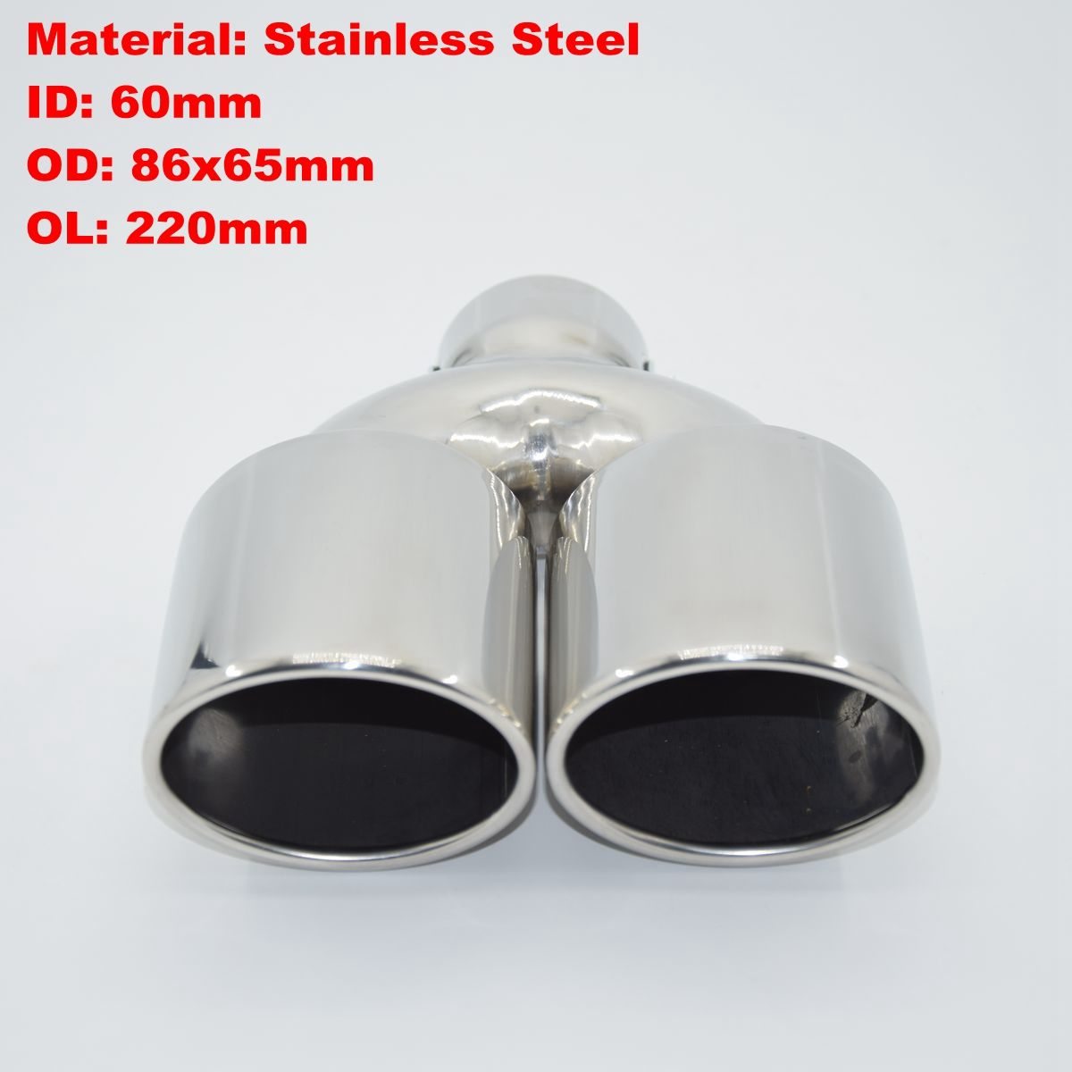 Universal-Chrome-Stainless-Steel-Car-Exhaust-Dual-Tailpipe-Tips-60mm-1192284