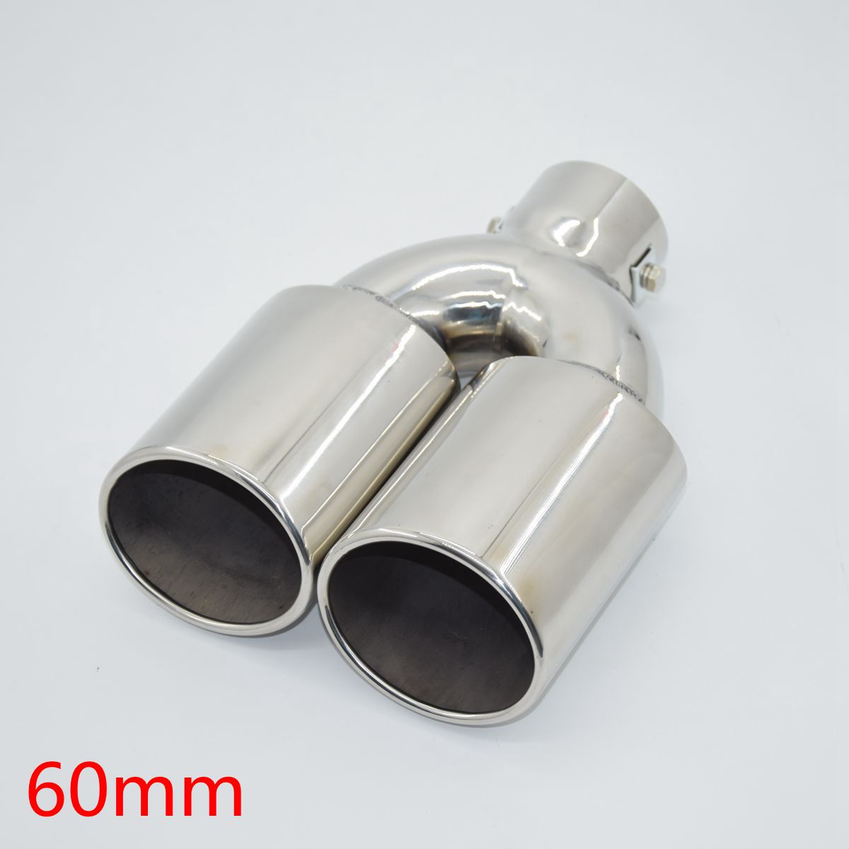 Universal-Chrome-Stainless-Steel-Car-Exhaust-Dual-Tailpipe-Tips-60mm-1192284