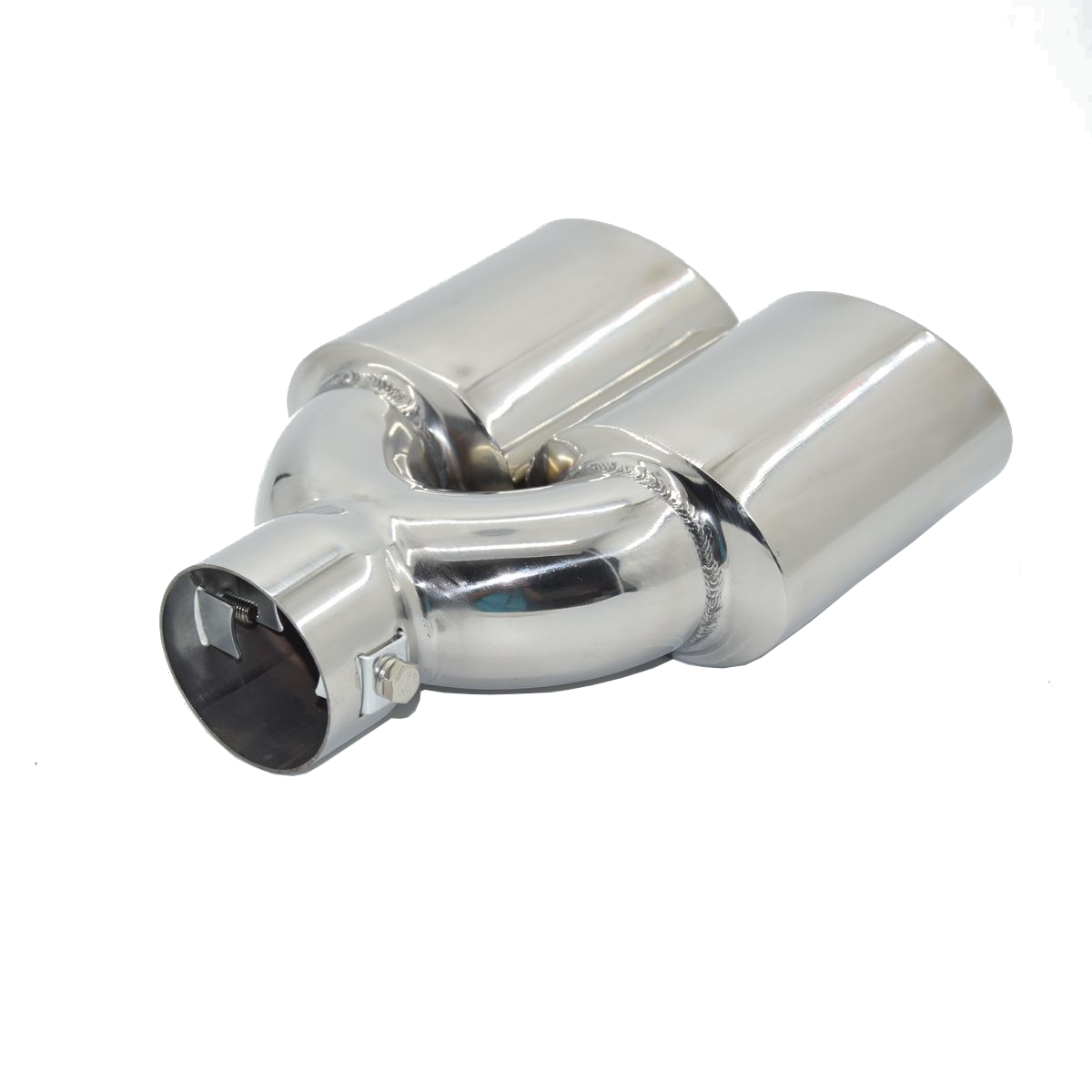 Universal-Chrome-Stainless-Steel-Car-Exhaust-Dual-Tailpipe-Tips-60mm-1192284