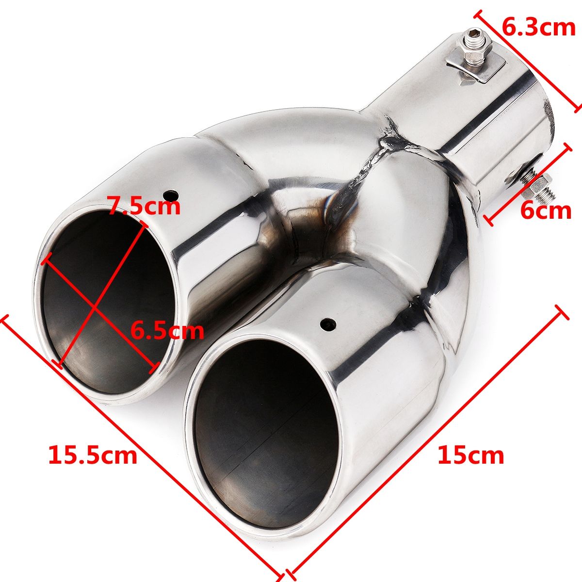 Universal-Silver-Double-Outlet-Exhaust-Muffler-Tip-End-Tail-Pipe-1328135