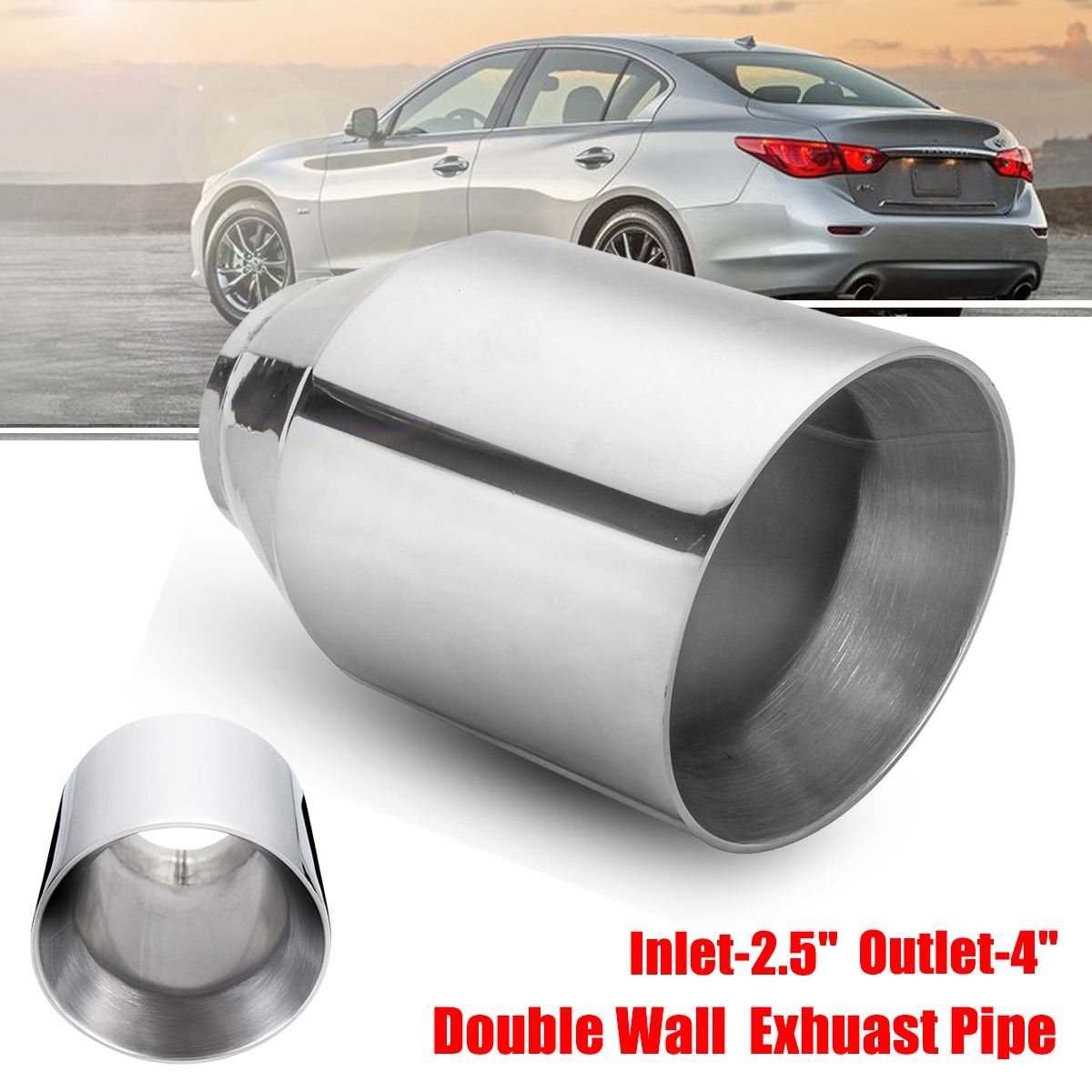 Universal-Stainless-Steel-Exhaust-Muffler-Double-Wall-Round-Slant-25-Inch-Inelt-4-Inch-Outlet-1352073