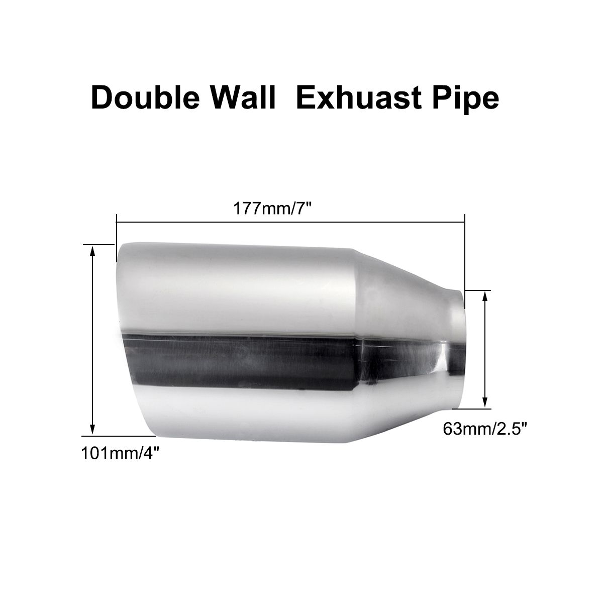 Universal-Stainless-Steel-Exhaust-Muffler-Double-Wall-Round-Slant-25-Inch-Inelt-4-Inch-Outlet-1352073