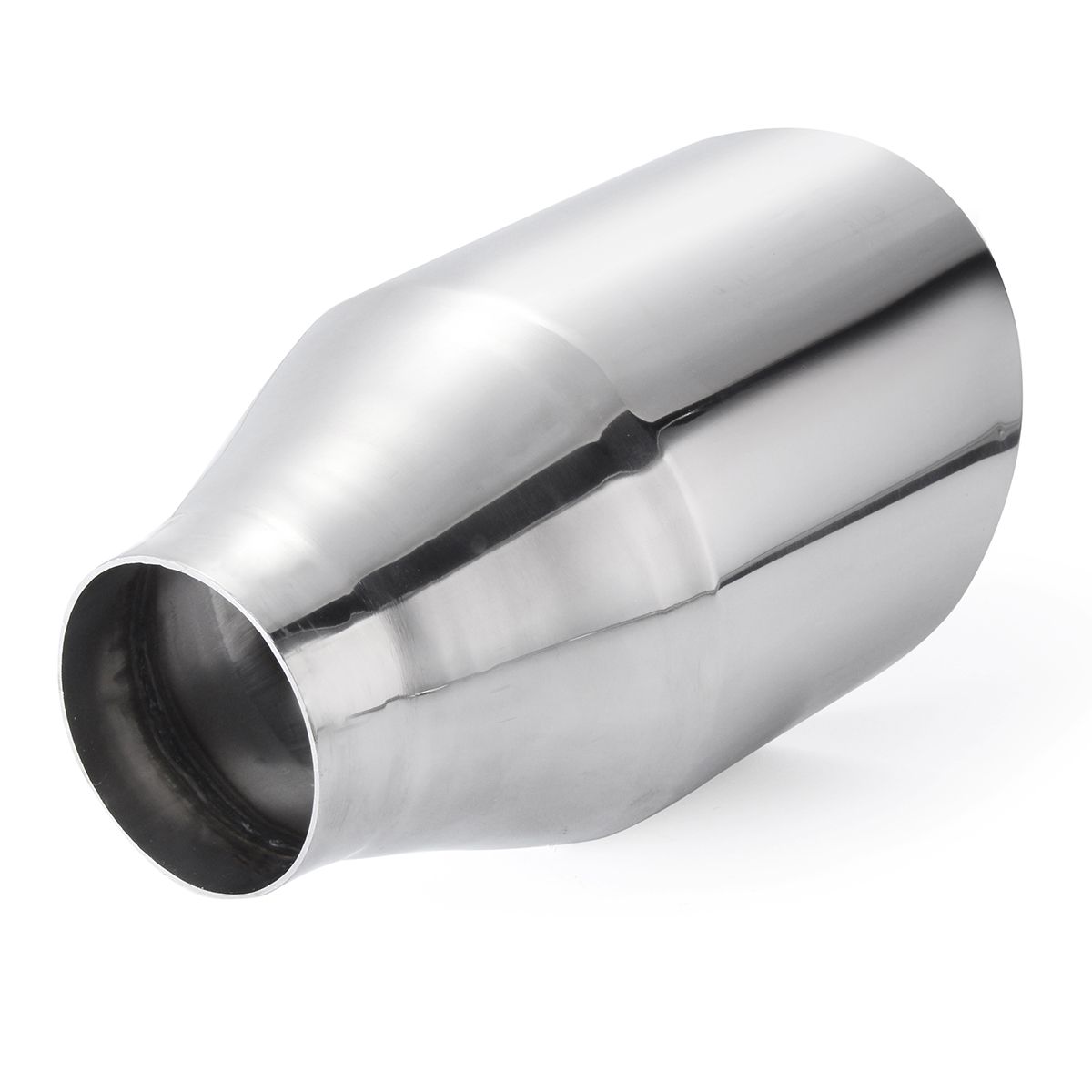 Universal-Stainless-Steel-Exhaust-Muffler-Round-Slant-225-Inch-Inelt-4-Inch-Outlet-1353799