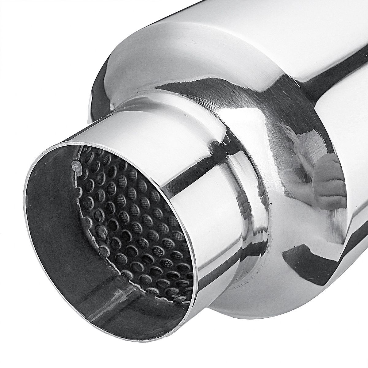 Universal-Turbine-Exhaust-Muffler-Resonator-304-Stainless-Steel-25-Inch-Inlet-25-Inch-Outlet-1436400