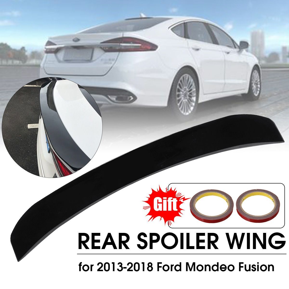 Unpainted-ABS-Plastic-Black-Trunk-Spoiler-Lip-Flying-Wing-Car-Tail-Fit-For-Ford-Mondeo-2013-2018-1476554