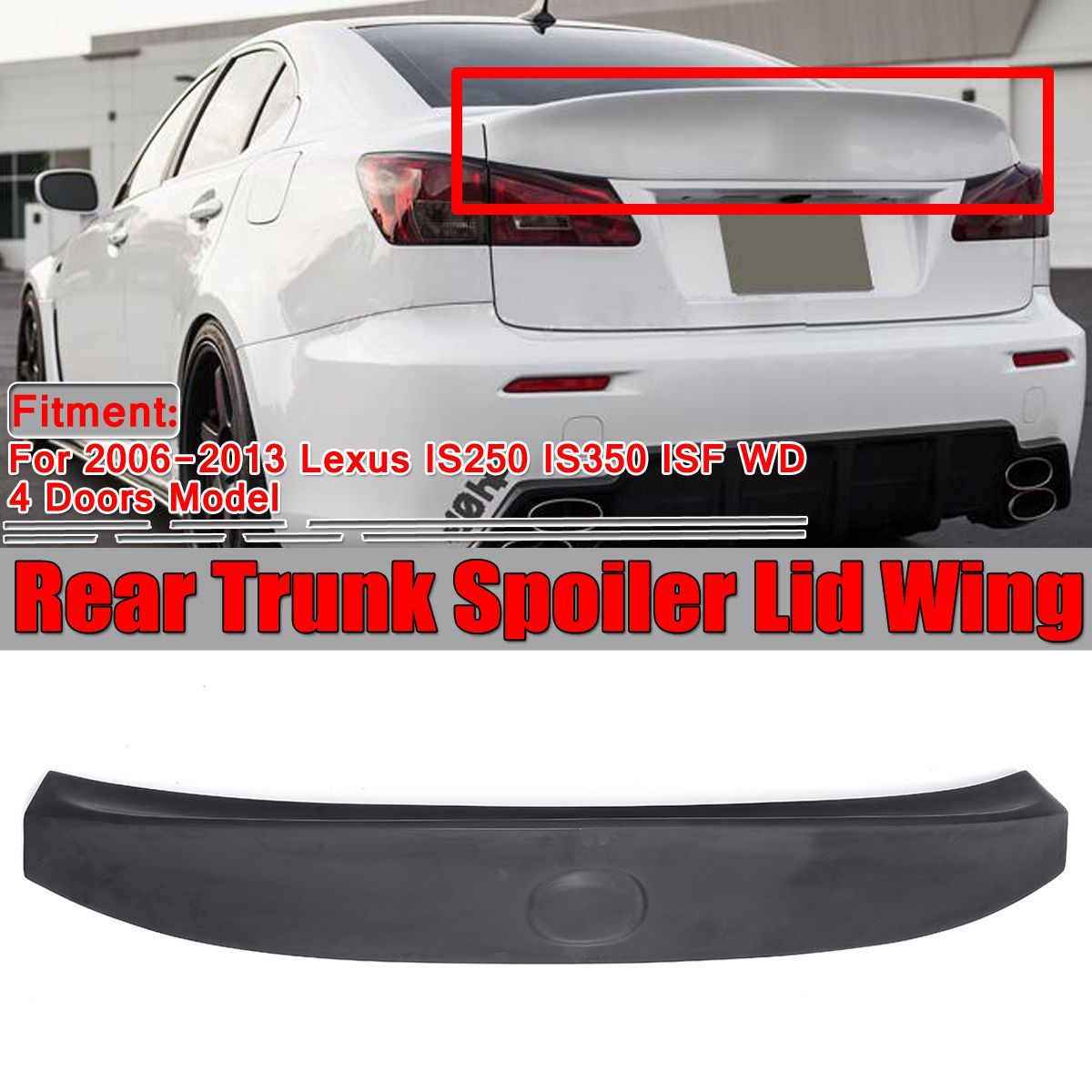 WD-Style-Duck-Bill-Car-Rear-Trunk-Spoiler-Wing-For-LEXUS-2006-13-IS250-IS350-ISF-1536171