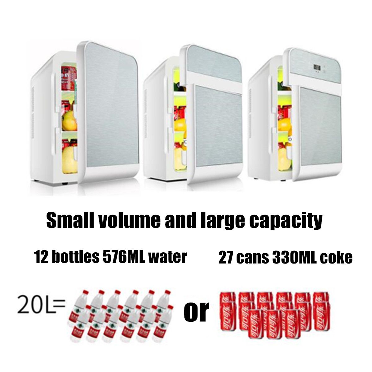 20L-Single-Dual-core-Car-Mini-Fridge-Travel-Cool--Warmer-Home-Refrigerator-220V12V-1520135